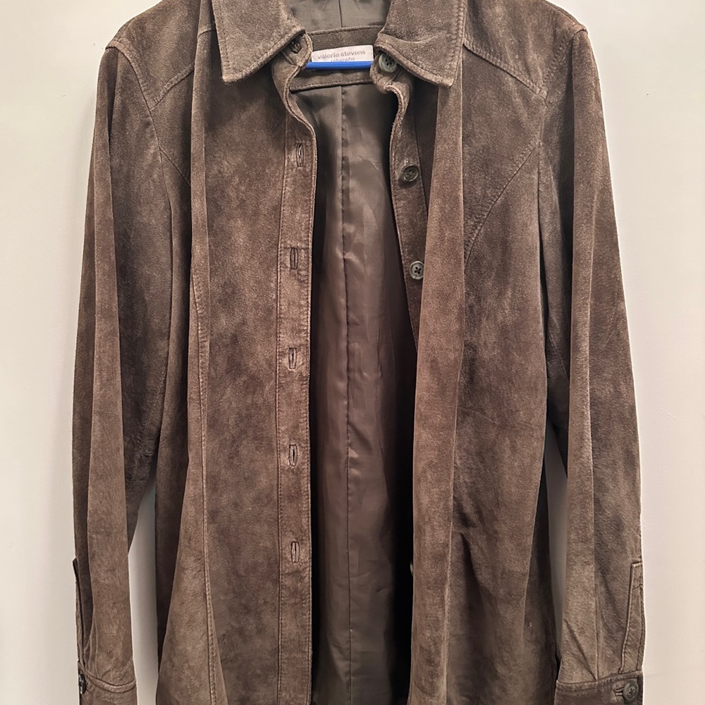 Valerie Stevens Women's Olive Green Suede Jacket